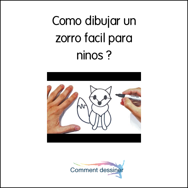 Como dibujar un zorro facil para niños